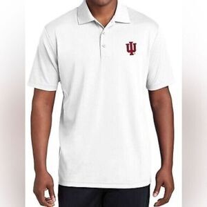 NWOT Vansport Men’s Big & Tall Indiana Hoosiers White Short Sleeve Polo-Size 4XT
